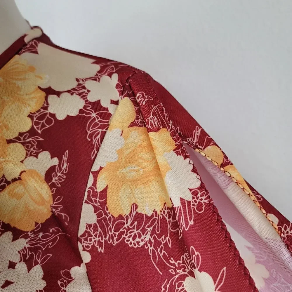 Vintage 70s Ronda Roy Floral maxi